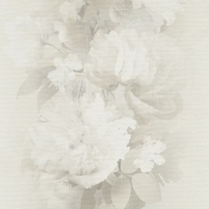 Шпалери Erismann Aurora 12243-02 півонії на полотні бежево-сірі