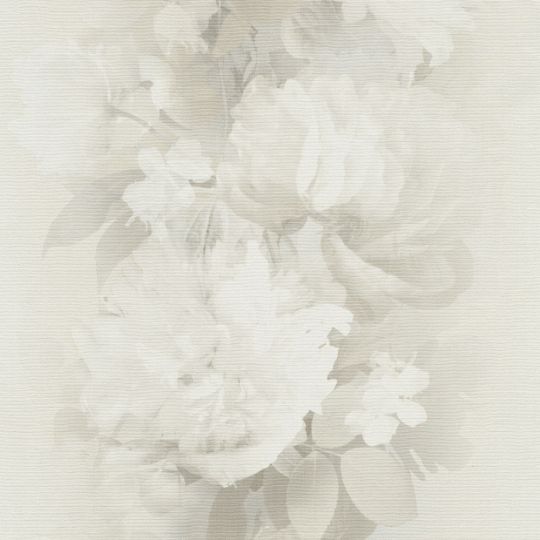 Шпалери Erismann Aurora 12243-02 півонії на полотні бежево-сірі