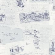 Шпалери BN International Van Gogh 17203 листи біло-сині
