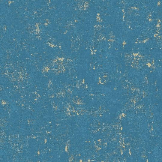 Шпалери AS Creation Trendwall 2307-68 під декоративну штукатурку яскраво-сині з золотом