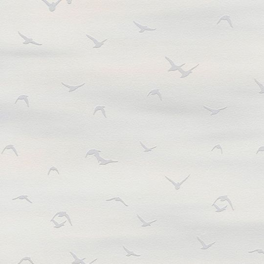 Шпалери AS Creation Cote d'Azur 35410-1 чайки фон біло-сірий 0,53 х 10,05 м