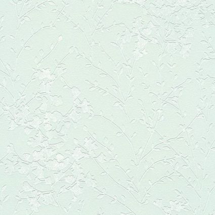 Обои AS Creation Designdschunge 36082-1 куст на мятном фоне 0,53 х 10,05 м