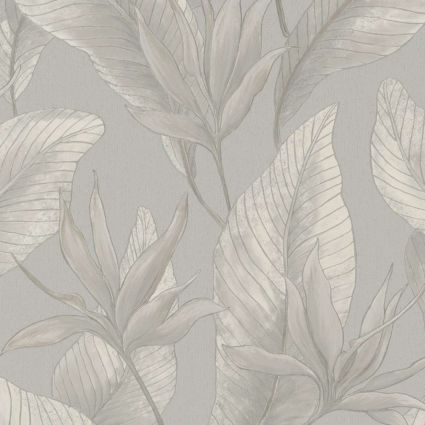 Шпалери Marburg BLOOM 36364 листя сіро-бежеве