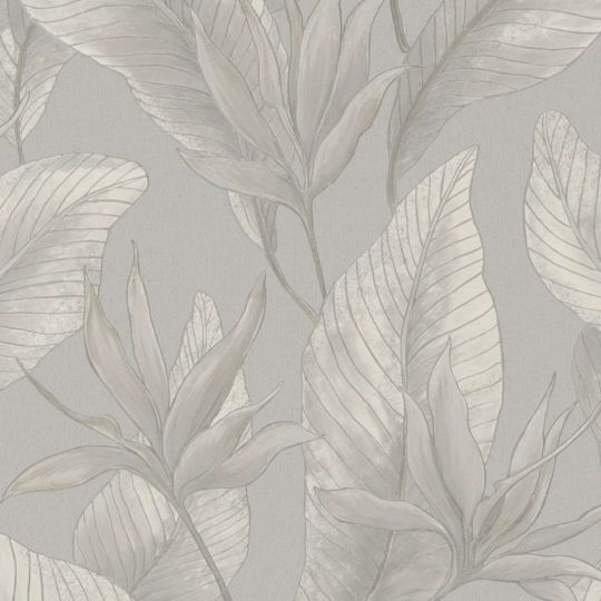 Шпалери Marburg BLOOM 36364 листя сіро-бежеве