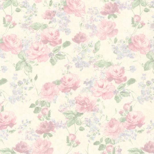 Обои AS Creation Diva OVK  36386-5 розово-синие цветы 1,06 х 10,05 м