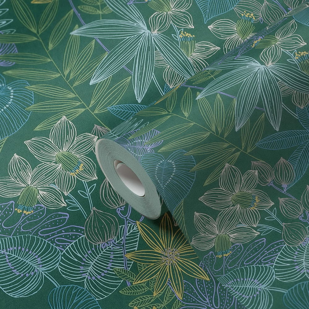 Обои AS Creation Colibri 36630-2 джунгли рисунок зеленый 0,53 х 10,05 м