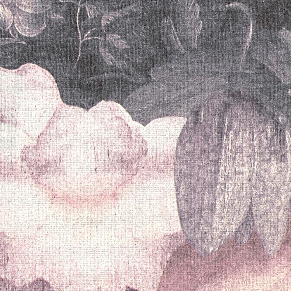 Шпалери AS Creation Metropolitan  36921-2 рожеві квіти холст 0,53 х 10,05 м