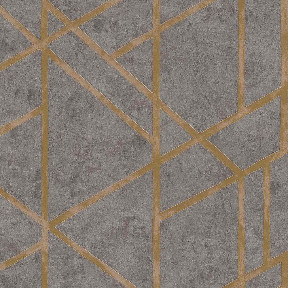 Шпалери AS Creation Metropolitan  36928-1 геометрія на бетоні коричневий 0,53 х 10,05 м
