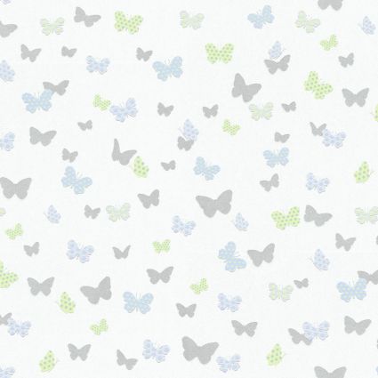 Шпалери AS Creation Attractive 36933-3 метелики біло-блакитні