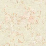 Шпалери AS Creation Romantico 37224-1 рожеві квіти і вензелі з блискітками