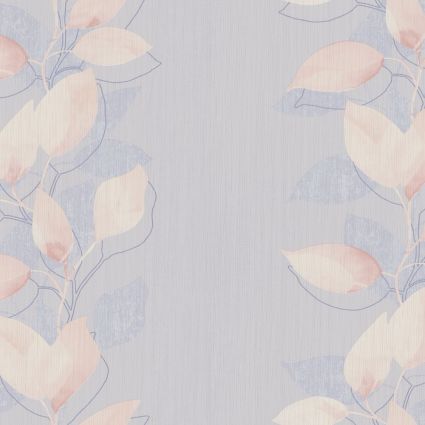 Шпалери AS Creation Attractive 37815-3 смуга з листя персиково-блакитна