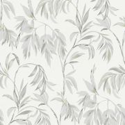 Шпалери AS Creation Attractive 37830-3 листя сіро-салатові на білому