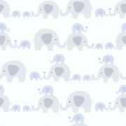 Шпалери AS Creation Little Love 38113-1 сіро-блакитні слоники