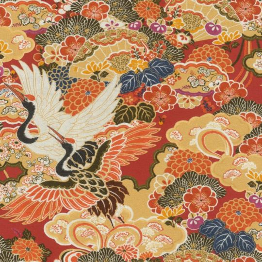 Шпалери Rasch Kimono 409345 японський мотив помаранчевий