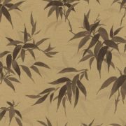 Шпалери Rasch Kimono 409765 листочки коричневі на золотом
