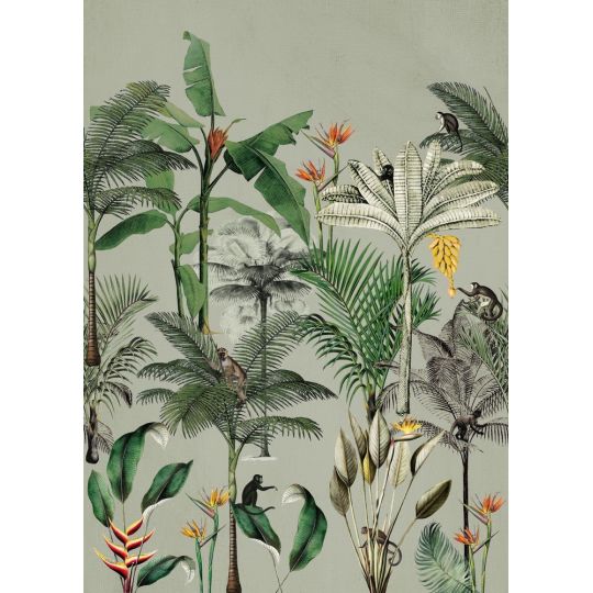 Панно Rasch Club Botanique 539196 дикие джунгли зеленые
