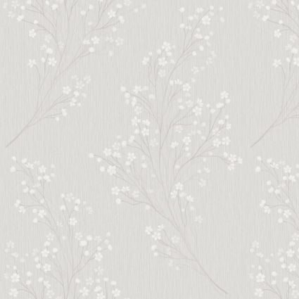 Шпалери Grandeco Anita A81904 гілочка бежево-сіра