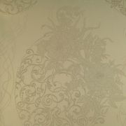 Текстильні шпалери Alberto Pulino Bellissima ATB6 темно-бежеві візерунки з квітами Італія ширина 1,38 м
