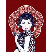 Панно AS Creation Asian Fusion DD118780 японская красавица с собачкой 200x260 см