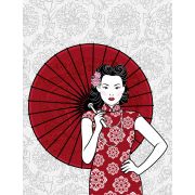 Панно AS Creation Asian Fusion DD118781 японская красавица с зонтиком 200x260 см
