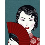 Панно AS Creation Asian Fusion DD118782 японська красуня з віялом 200x260 см