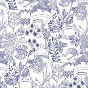 Панно Casadeco Delicacy DELY85426148 вази сині контури