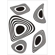 Стикер декоративний флок AG FL462 чорна абстракція 65 х 85 см