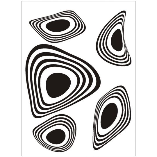Стикер декоративный флок AG FL462 абстракция черная 65 х 85 см