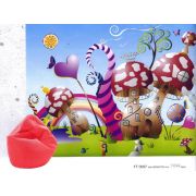 Фотообои детские AG FT0097 мультяшные грибочки 360 х 270 см бумажные