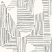 Шпалери Casadeco Gallery GLRY86129127 абстрактна графіка чорно-біла