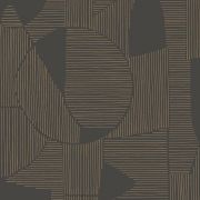 Шпалери Casadeco Gallery GLRY86129413 абстрактна графіка коричнево-чорна
