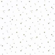 Шпалери Caselio Girl Power GPR100802222 зірочки золоті на білому