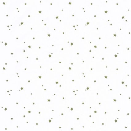 Шпалери Caselio Girl Power GPR100802222 зірочки золоті на білому