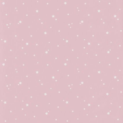 Шпалери Caselio Girl Power GPR100804000 зірочки білі на рожевому