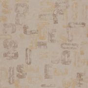 Шпалери Caselio Loft LOF67331010 букви на темно-бежевому