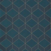 Шпалери Casadeco 1930 MNCT85686337 куби 3D темно-сині