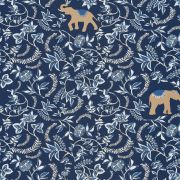 Обои Caselio Mystery MYY101596911 слоны и пионы глубокий синий
