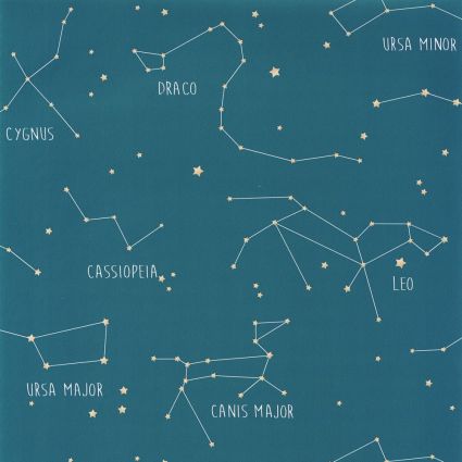 Дитячі шпалери Caselio Our Planet OUP101916003 сузір'я сині