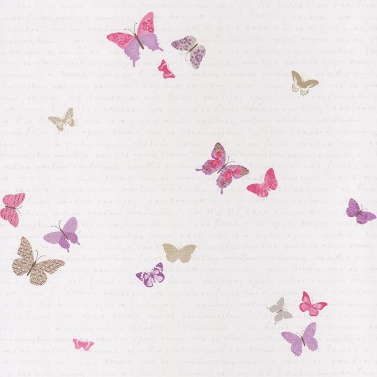 Обои Caselio Pretty Lili PRLI69104050 бабочки фиолетовые