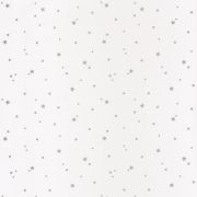 Шпалери Caselio Pretty Lili PRLI69239000 срібні зірки на білому