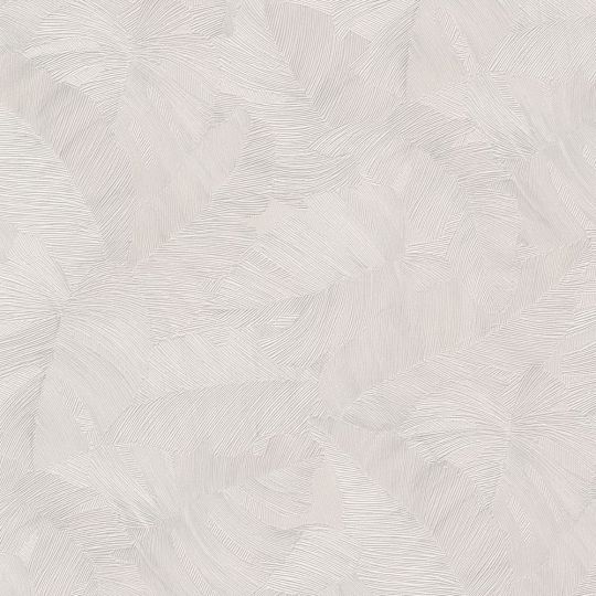 Шпалери Grandeco Time 2025 TI2105 фактурне листя біла перлина