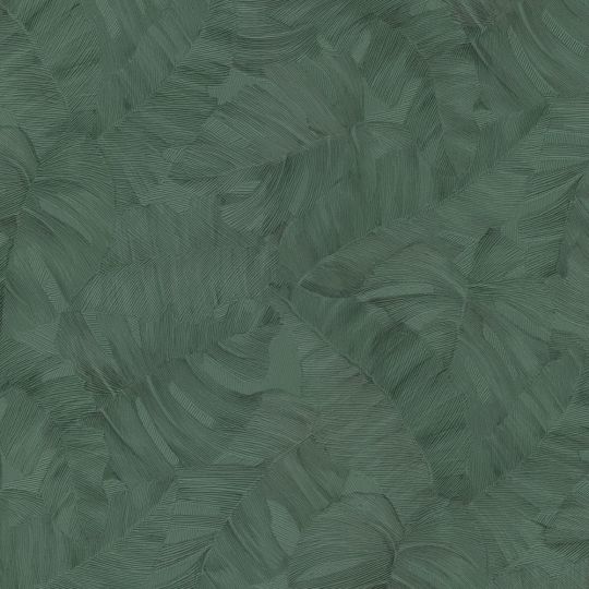 Шпалери Grandeco Time 2025 TI2107 фактурне листя зелене