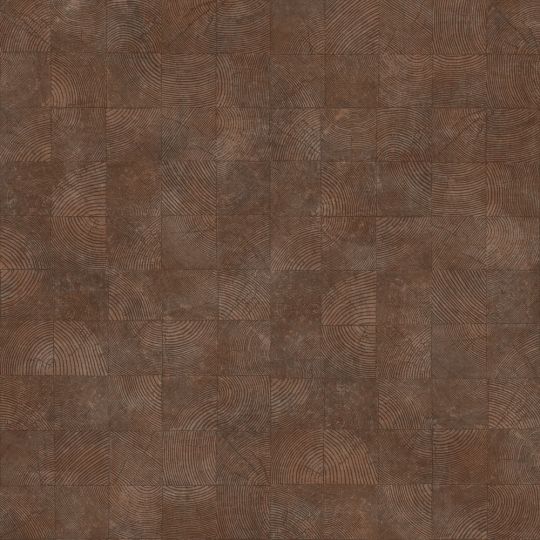 Шпалери Casadeco Woods WOOD86012939 квадратики з текстурою темно-коричневі