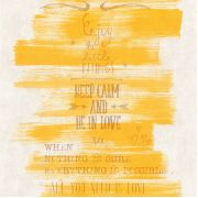 Обои Caselio Words WRD67082000 постер на желтом