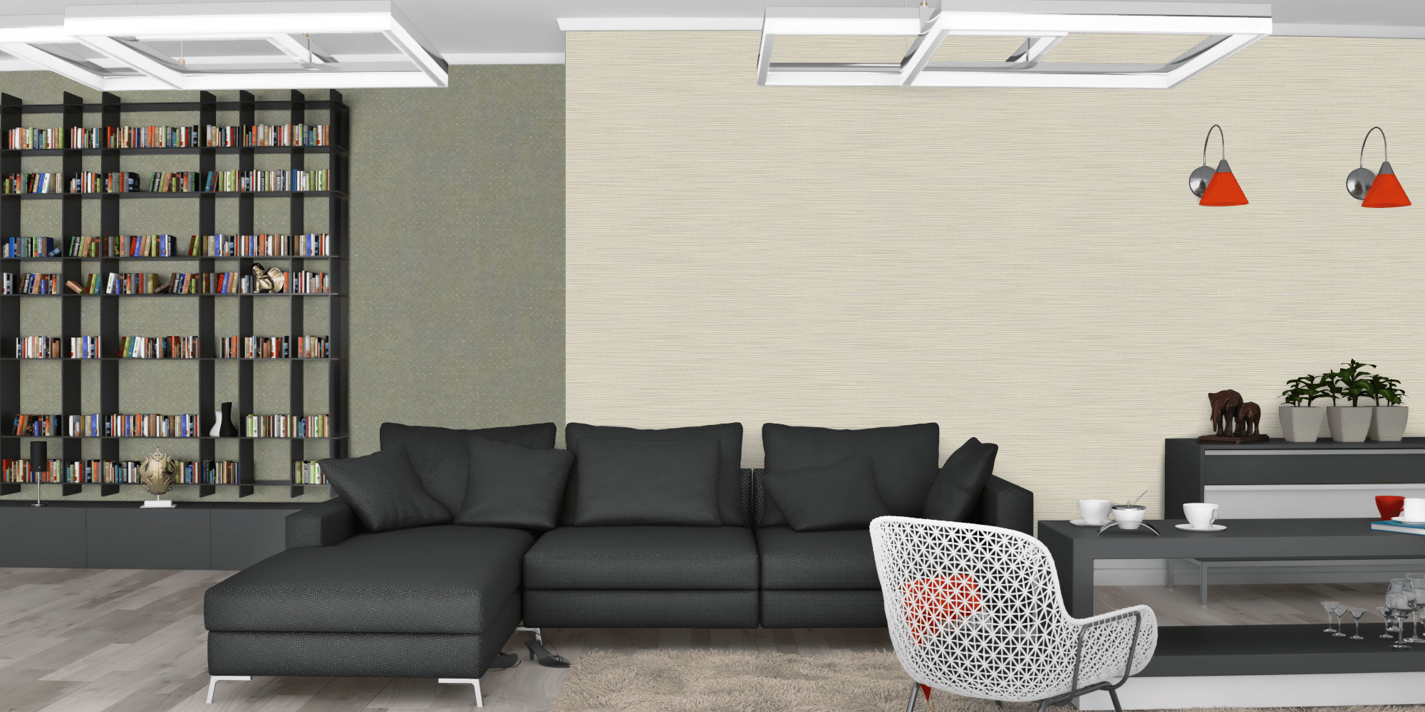 Вітальня темна модерн