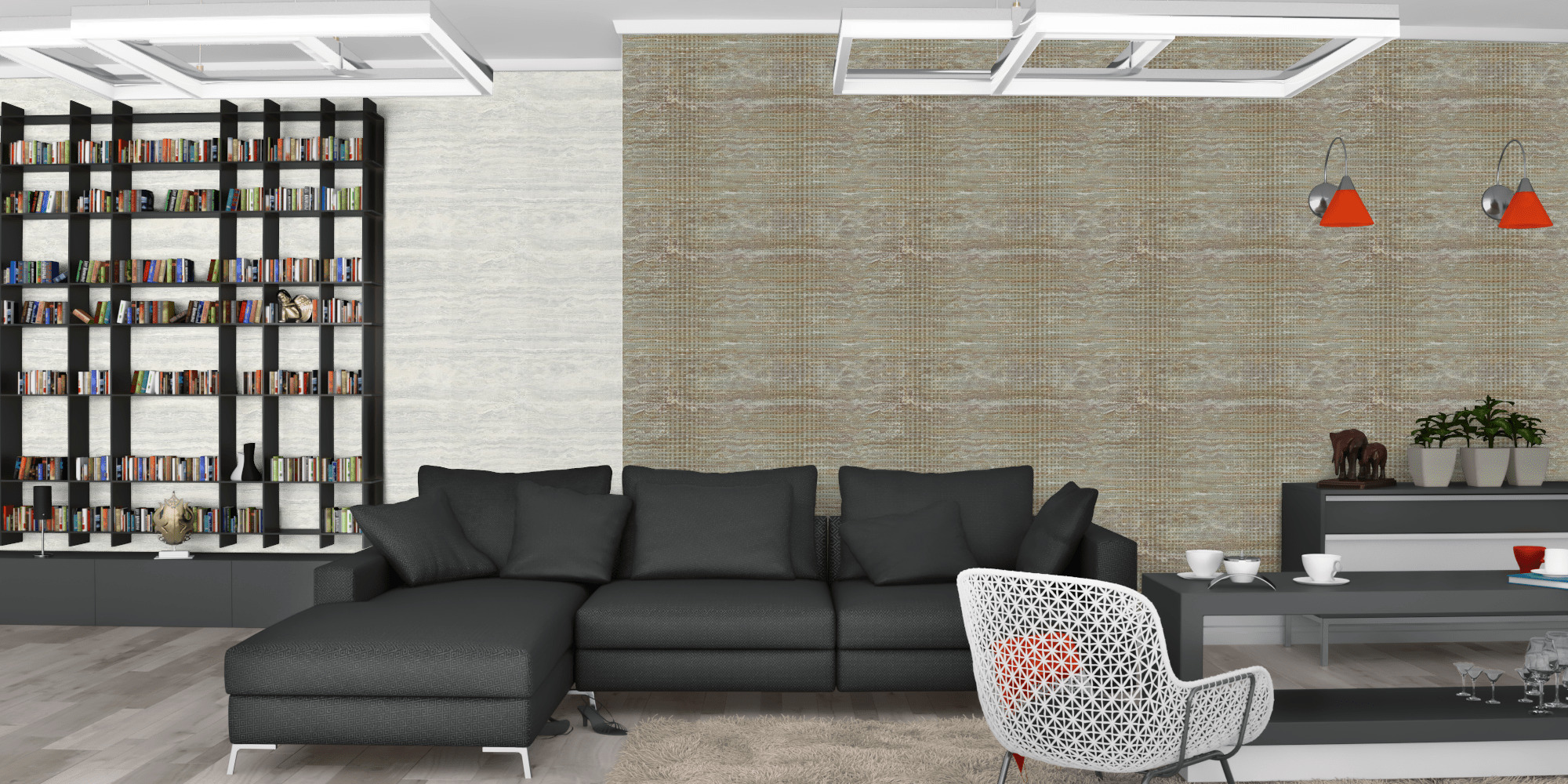 Вітальня темна модерн