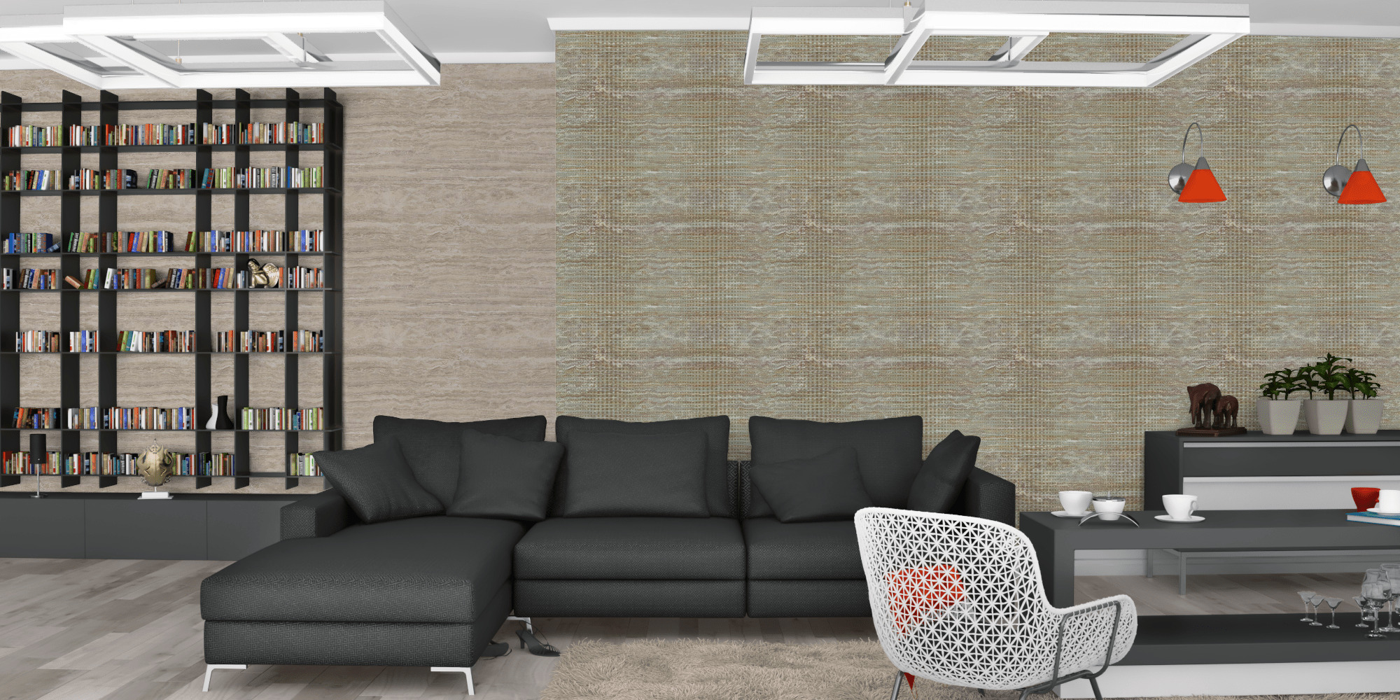 Вітальня темна модерн