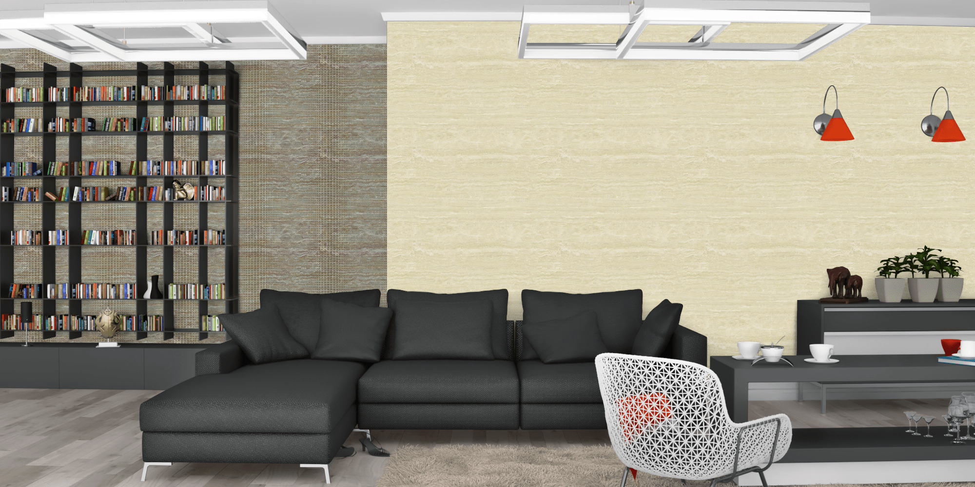 Вітальня темна модерн