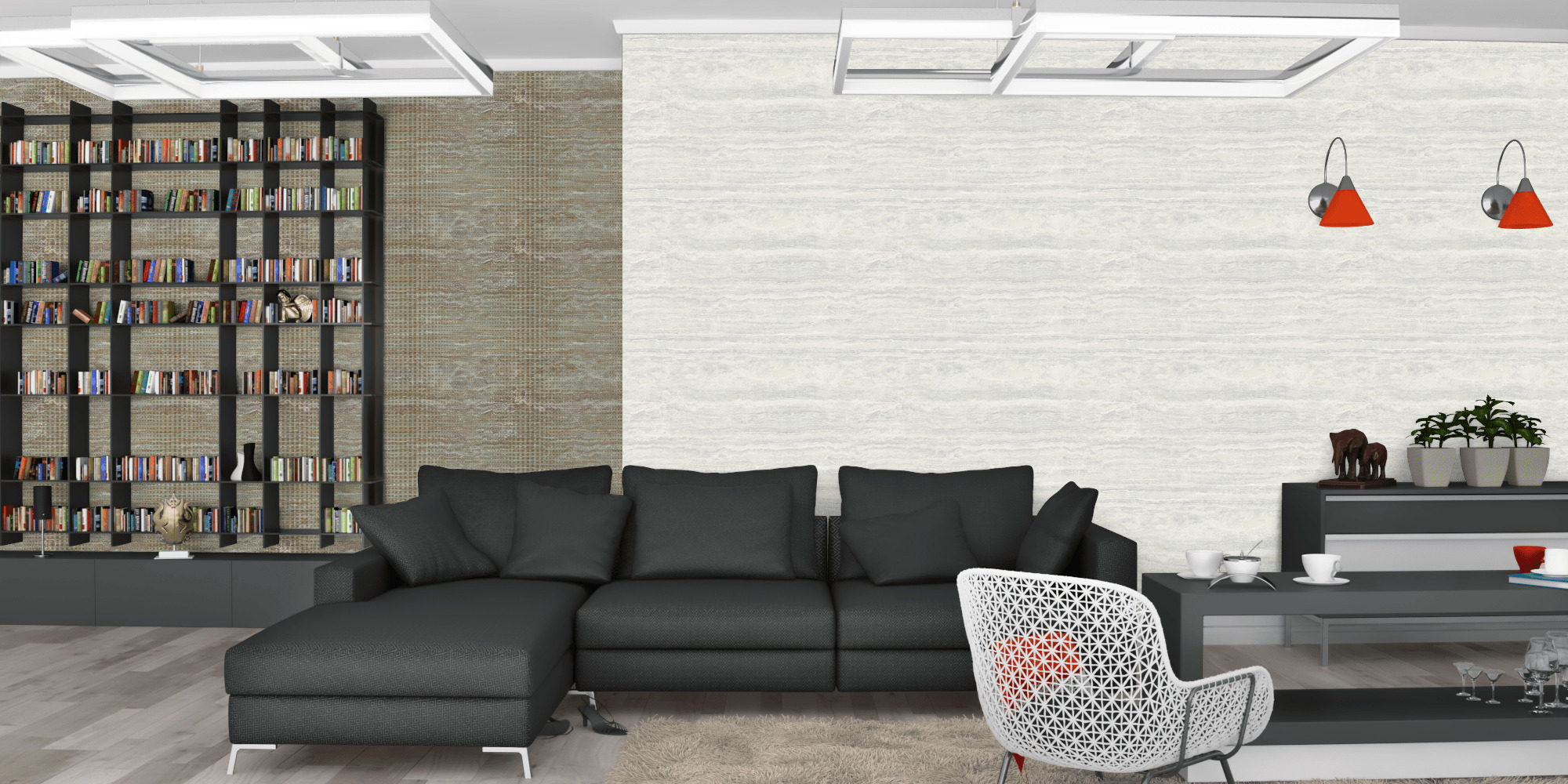 Вітальня темна модерн