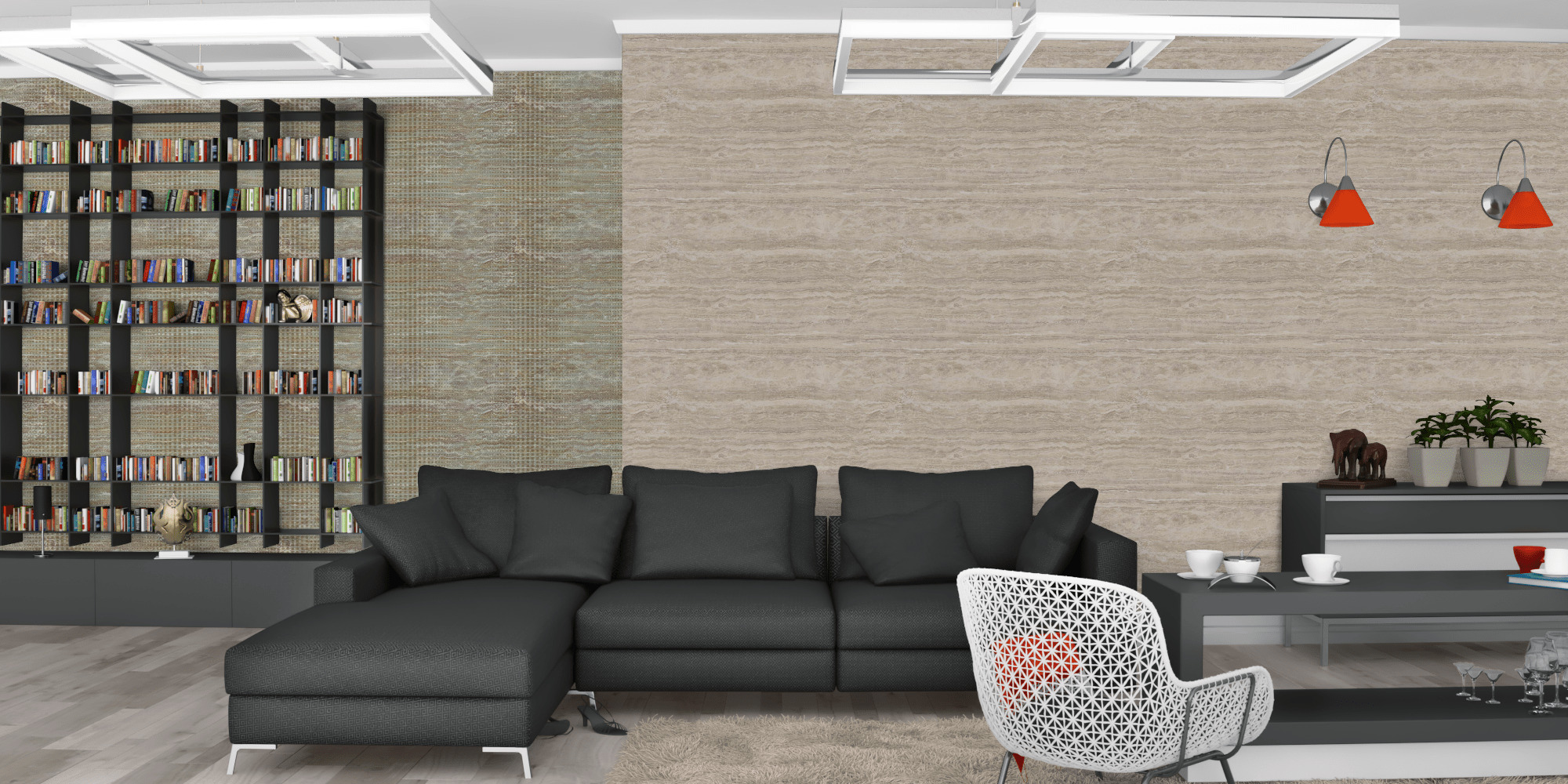 Вітальня темна модерн